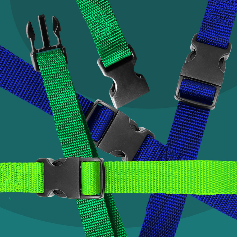 Buckles Straps Set with Nylon Webbing Quick Side Release Buckle