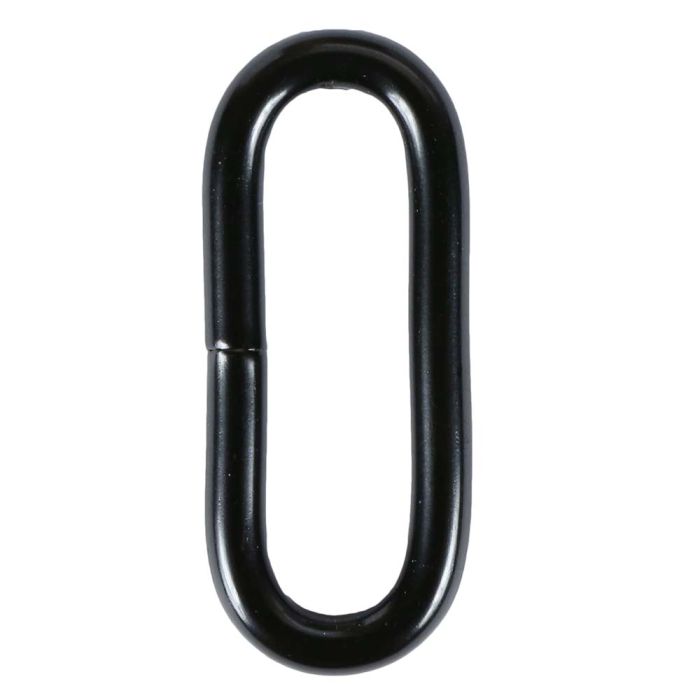 1 Inch Plastic D-Ring Black - Strapworks