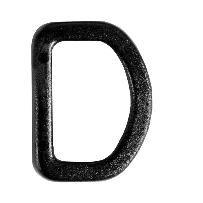 1 Inch Plastic D-Ring Black - Strapworks