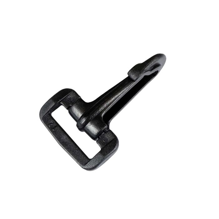 1 Inch Plastic Fixed Snap Hook Black - Strapworks