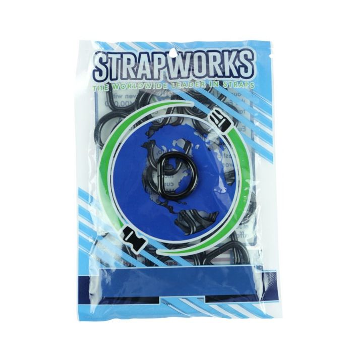 1 Inch Plastic D-Ring Black - Strapworks