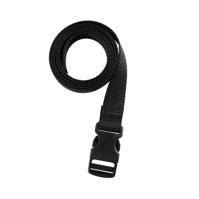  Tidy Tight Utility 1 Ft, 4 Pack Oval Carabiner Clip On One End,  Single Securing Loop with Adjustable Side Release Buckle, Total Strap  Length 1 Ft , 1.5 Inch Black Heavyweight