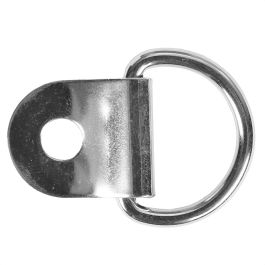 3/4 Inch Black Plated Metal D-Ring with Clip