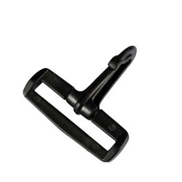 Maxbell 2 Pieces Durable Black Plastic Swivel Snap Hook With Split