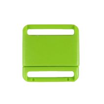 3/4 Inch Plastic No Adjust Breakaway Buckles, Rounded - Lime Green