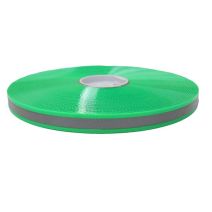 100 Foot Roll of 1 Inch BioThane Coated Webbing -  Hot Green Reflective