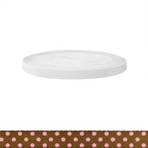 3/4 Inch Sublimated Elastic Polka Dots: Pink on Brown