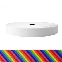 1-1/2 Inch Sublimated Elastic Rainbow Stripe