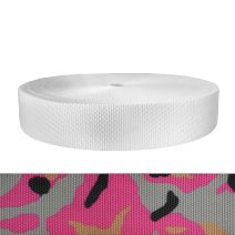 2 Inch Utility Polyester Webbing Camouflage Pink