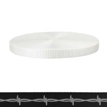 1 Inch Tubular Polyester Webbing  Barbed Wire: Silver