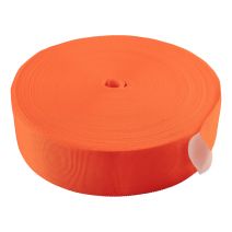 2 1/3 Inch Tubular Polyester Webbing  Orange