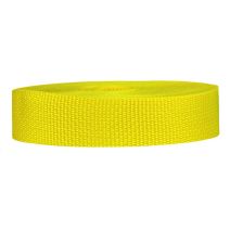 1 Inch Lightweight Polypropylene Webbing Yellow