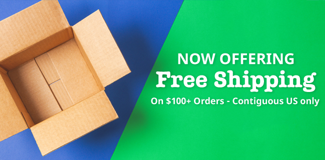 Free shipping on contiguous US orders over $100